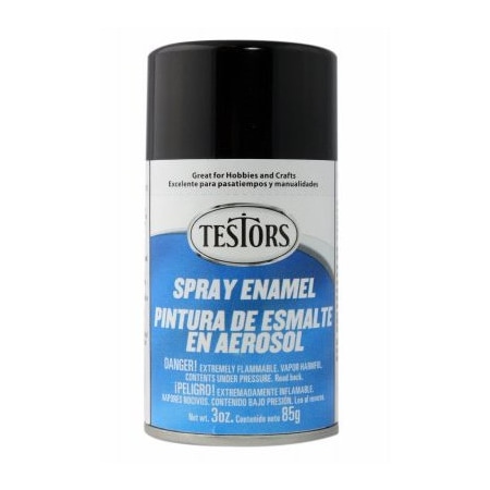 Testors 3OZ BLK GLS Spr Enamel 1247T